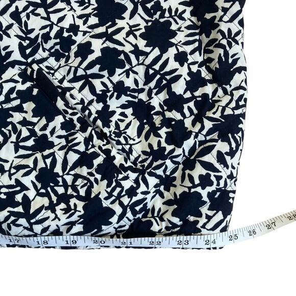 Old Navy Plus Size XXL Quilted Bomber Jacket Navy White Floral Comfy Ligthweight - Picture 10 of 16